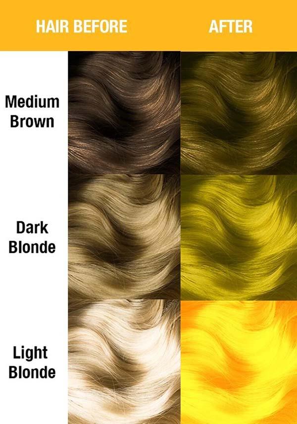 Sunshine | CLASSIC COLOUR - Beserk - all, clickfrenzy15-2023, cosmetics, cpgstinc, discountapp, dye, ebaymp, fp, hair colour, hair dye, hair yellow, labelvegan, manic panic, manic panic hair, vegan, yellow
