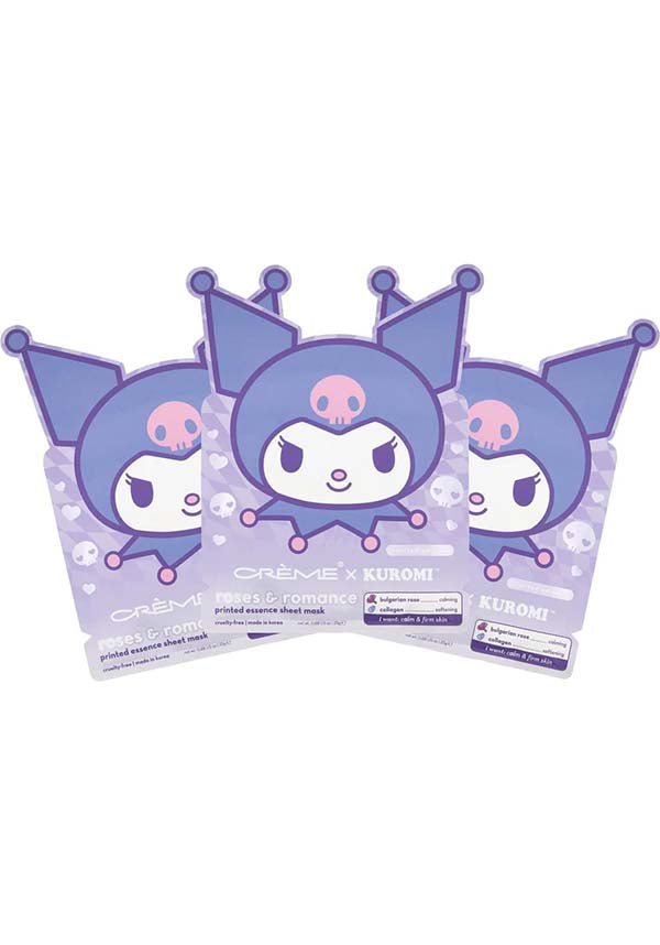THE CREME SHOP Kuromi Roses & Romance | ESSENCE SHEET MASK [3 PCE - Back