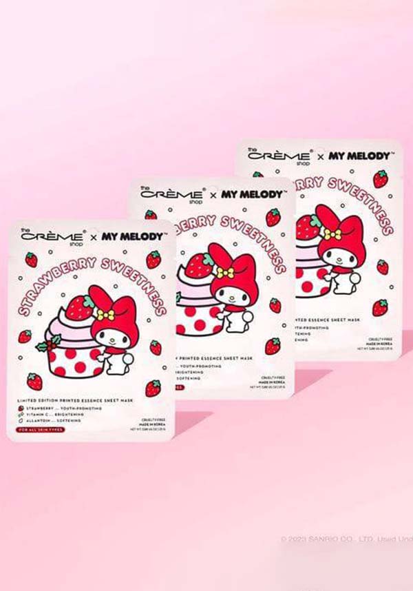 THE CREME SHOP My Melody Strawberry Sweetness | SHEET MASK [3 PCE - Detail 3