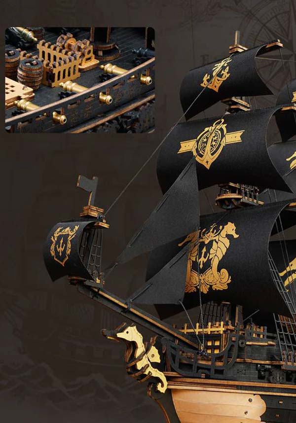 The Seahorse Baroque Ship | 3D WOODEN PUZZLE
