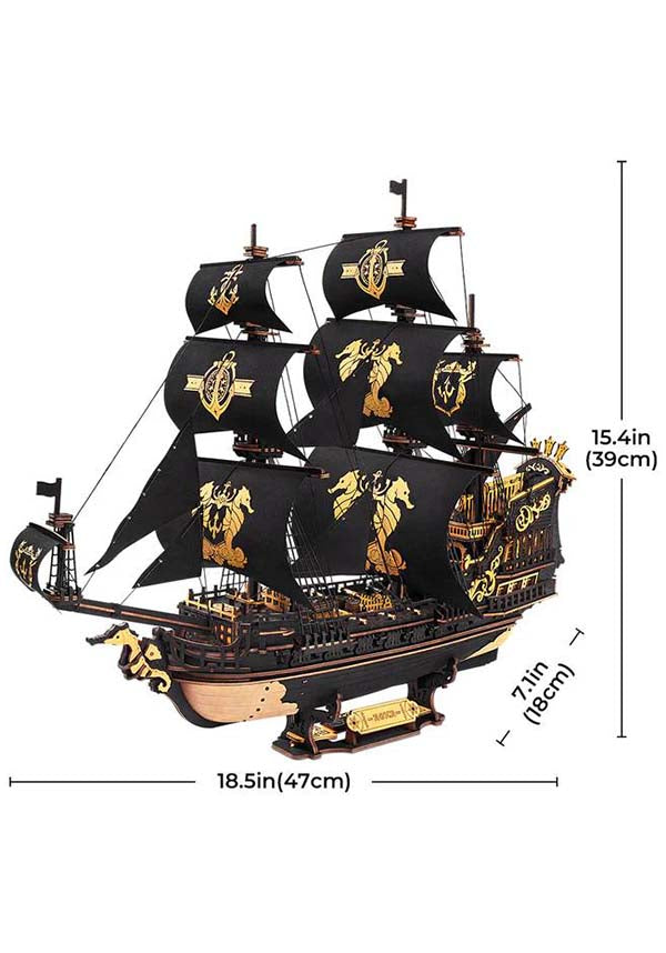 The Seahorse Baroque Ship | 3D WOODEN PUZZLE