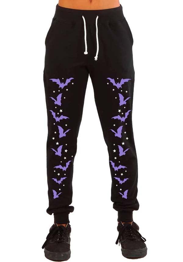 Too Fast apparel Purple Bats And Stars Black Sweatpants Buy Online Australia