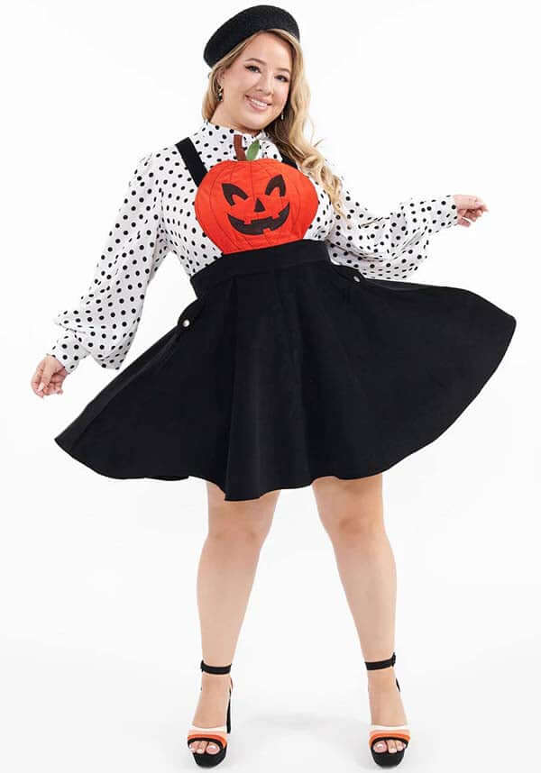 Jack-O-Lantern | PINAFORE DRESS**