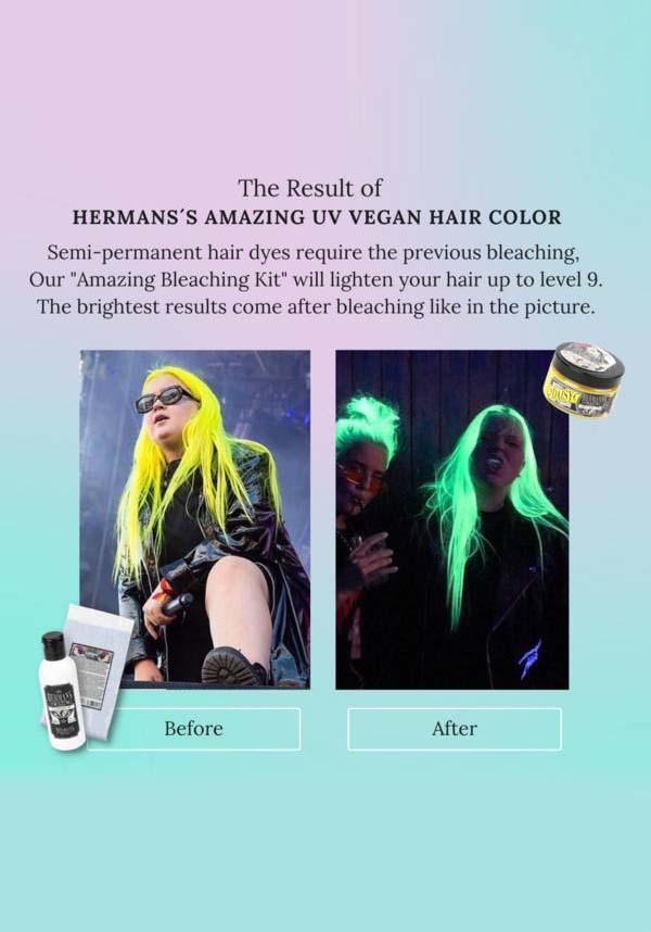 UV Lemon Daisy | HAIR COLOUR - Beserk - all, bright yellow, clickfrenzy15-2023, cosmetics, discountapp, dye, fp, hair, hair colour, hair dye, hair dyes, hair yellow, hermans colour, hermans hair colour, labeluvreactive, labelvegan, rainbow, uv, uvreactive, uvreactive1, vegan, yellow