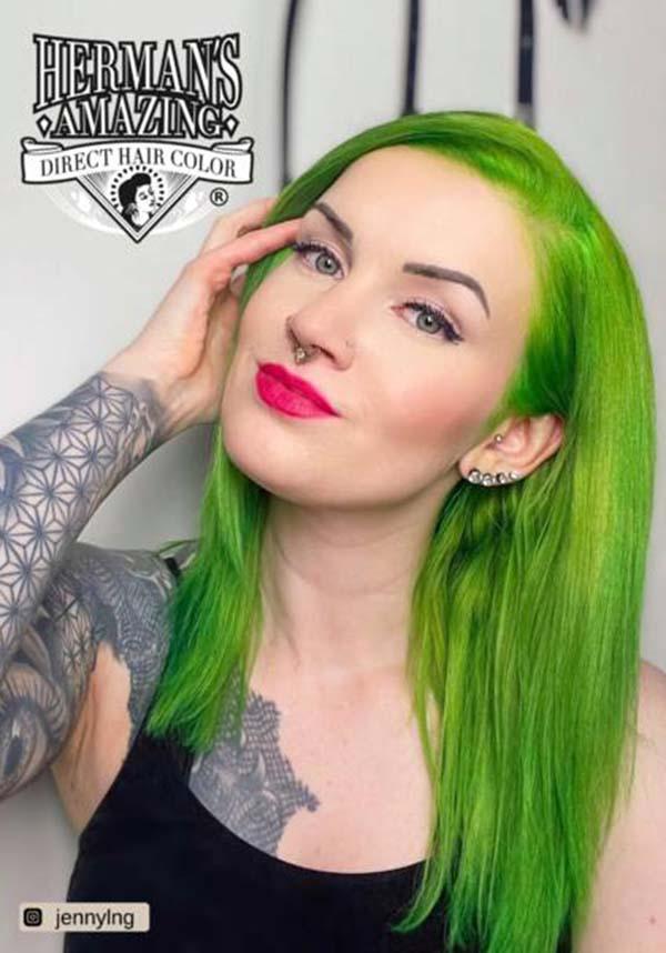 UV Olivia Green | HAIR COLOUR - Beserk - 420sale, all, bright green, clickfrenzy15-2023, cosmetics, discountapp, dye, fp, green, hair, hair colour, hair dye, hair dyes, hair green, hermans colour, hermans hair colour, labeluvreactive, labelvegan, lime green, neon, neon green, rainbow, uv, uvreactive, uvreactive1, vegan