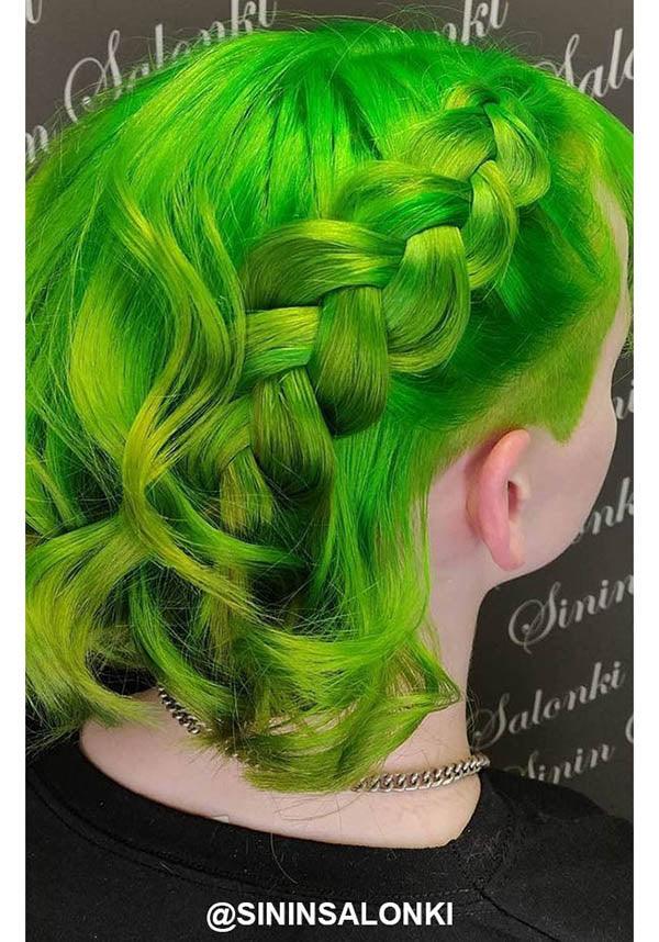 UV Olivia Green | HAIR COLOUR - Beserk - 420sale, all, bright green, clickfrenzy15-2023, cosmetics, discountapp, dye, fp, green, hair, hair colour, hair dye, hair dyes, hair green, hermans colour, hermans hair colour, labeluvreactive, labelvegan, lime green, neon, neon green, rainbow, uv, uvreactive, uvreactive1, vegan