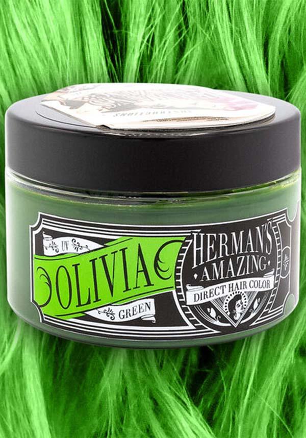 UV Olivia Green | HAIR COLOUR - Beserk - 420sale, all, bright green, clickfrenzy15-2023, cosmetics, discountapp, dye, fp, green, hair, hair colour, hair dye, hair dyes, hair green, hermans colour, hermans hair colour, labeluvreactive, labelvegan, lime green, neon, neon green, rainbow, uv, uvreactive, uvreactive1, vegan