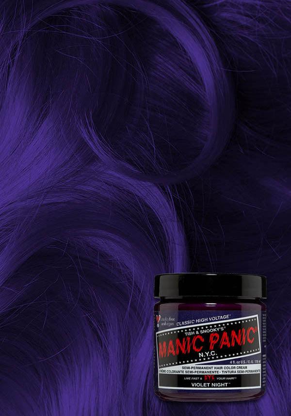 Violet Night | CLASSIC COLOUR - Beserk - all, clickfrenzy15-2023, cosmetics, cpgstinc, discountapp, dye, ebaymp, fp, goth, hair colour, hair dye, hair products, hair purple, hair violet, labelvegan, manic panic, manic panic hair, vegan, violet