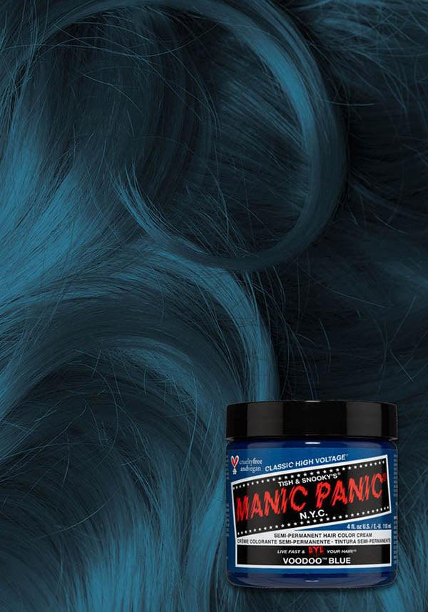 Voodoo Blue | CLASSIC COLOUR - Beserk - all, blue, clickfrenzy15-2023, cosmetics, cpgstinc, discountapp, dye, ebaymp, fp, hair blue, hair colour, hair dye, hair products, hair turquoise, labelvegan, manic panic, manic panic hair, turquoise, vegan