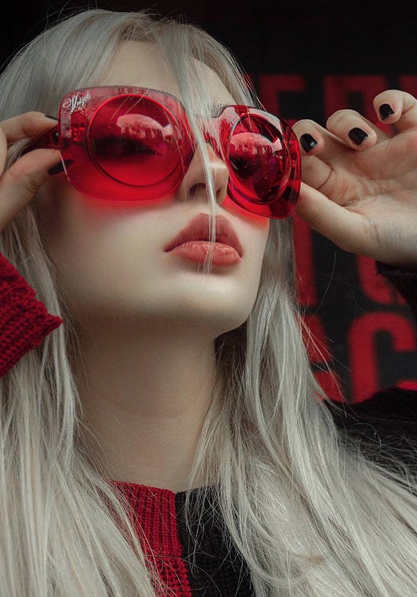 Blood red sunglasses on sale