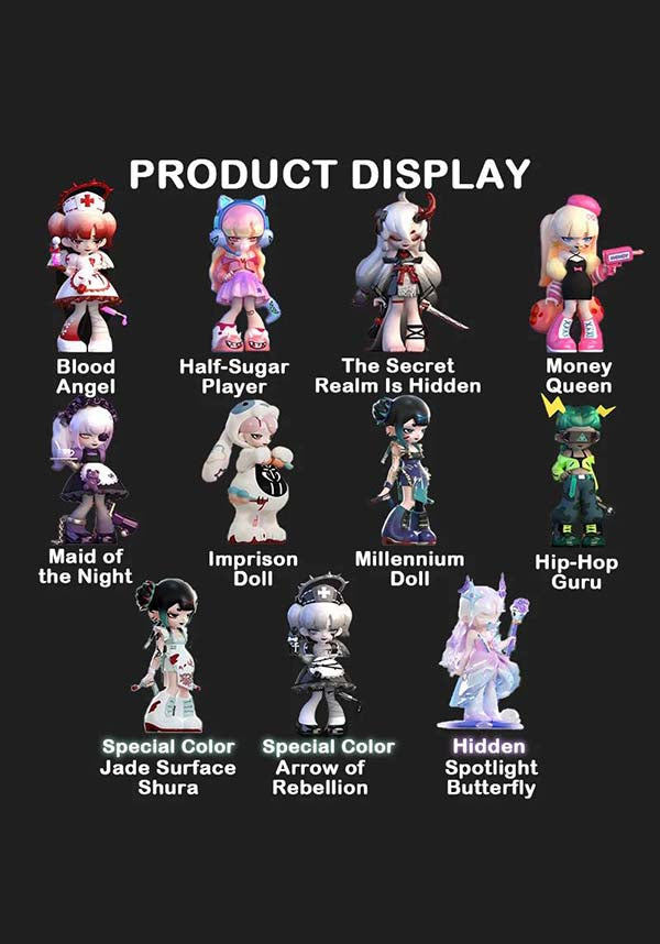 Blind Boxes Yandere Girls Tear off the Label - Back View