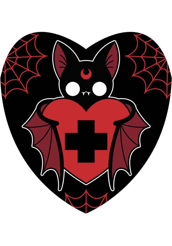 Batty | VINYL STICKER - Beserk - all, bat, bat wings, batwing, beserk, BSKSTICKERS0223, clickfrenzy15-2023, cpgstinc, discountapp, feb23, fp, goth, gothic, heart, heart shape, home, homeware, homewares, labelexclusive, office and stationery, R100223, red, red and black, red heart, spider web, spiderweb, spiderwebs, stationary, stationery, sticker, stickers, web, webs