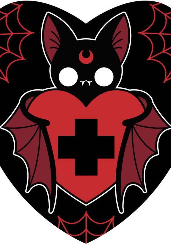 Batty | VINYL STICKER - Beserk - all, bat, bat wings, batwing, beserk, BSKSTICKERS0223, clickfrenzy15-2023, cpgstinc, discountapp, feb23, fp, goth, gothic, heart, heart shape, home, homeware, homewares, labelexclusive, office and stationery, R100223, red, red and black, red heart, spider web, spiderweb, spiderwebs, stationary, stationery, sticker, stickers, web, webs