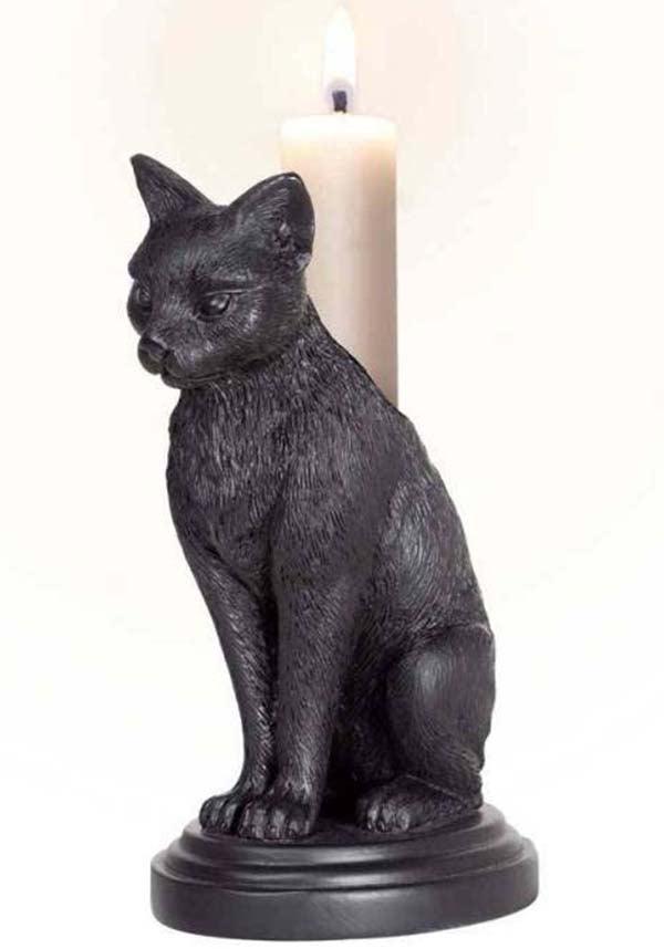 Black Cat | CANDLESTICK - Beserk - AGKOBDGZLZN, alchemy gothic, all, black, black cat, candle, candle holder, candles, cat, cats, christmas gift, christmas gifts, clickfrenzy15-2023, discountapp, fp, gift, gift idea, gift ideas, gifts, googleshopping, goth, goth homeware, goth homewares, gothic, gothic gifts, gothic homeware, gothic homewares, halloween homeware, halloween homewares, home, homeware, homewares, mar23, R050323