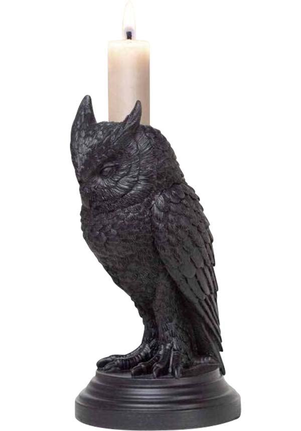 Owl | CANDLESTICK - Beserk - AGKOBDGZLZN, alchemy gothic, all, bird, birds, birds of prey, black, candle, candle holder, candles, christmas gift, christmas gifts, clickfrenzy15-2023, discountapp, fp, gift, gift idea, gift ideas, gifts, googleshopping, goth, goth homeware, goth homewares, gothic, gothic gifts, gothic homeware, gothic homewares, halloween homeware, halloween homewares, home, homeware, homewares, mar23, owl, R050323