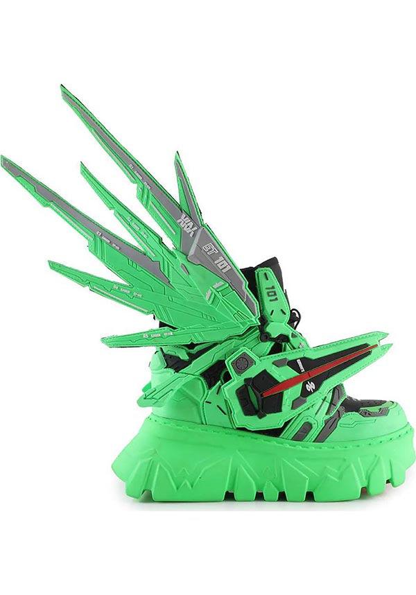 Green hotsell platform shoes