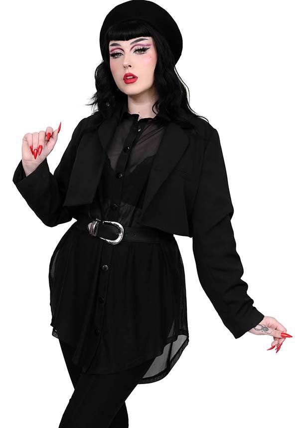 Mesh Memphis | OVERSIZED SHIRT - Beserk - all, all clothing, all ladies, all ladies clothing, black, button up, clickfrenzy15-2023, clothing, discountapp, FB146728, foxblood, fp, googleshopping, goth, gothic, ladies, ladies clothing, ladies shirt, ladies top, long sleeve top, mar23, mesh, plus size, R140323, sheer, tees and tops, top, tops, tshirts and tops, winter, winter clothing, winter wear, womens top