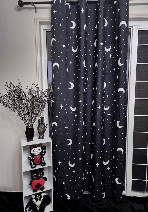 Celestial Magick | CURTAIN - Beserk - all, apr23, christmas gift, christmas gifts, clickfrenzy15-2023, crescent moon, curtain, discountapp, exclusive, fp, gift, gift idea, gift ideas, gifts, goth homeware, goth homewares, gothic gifts, gothic homeware, gothic homewares, HBHW220100, hells blankets, home, homeware, homewares, house, housewarming, labelexclusive, mens gifts, moon, moon phase, mothers day, mothersday, R020423, star, stars