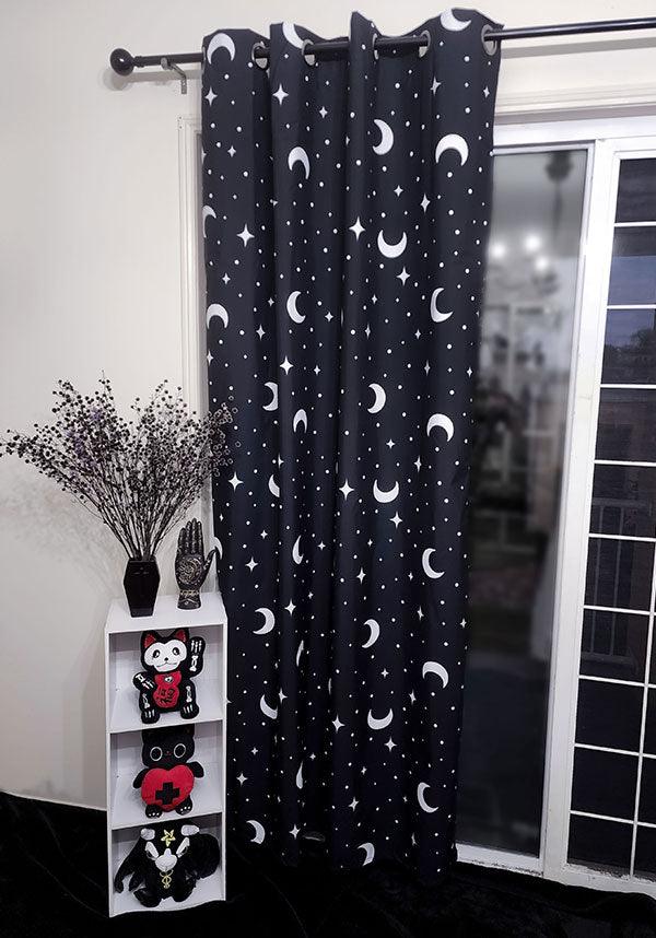 Celestial Magick | CURTAIN - Beserk - all, apr23, christmas gift, christmas gifts, clickfrenzy15-2023, crescent moon, curtain, discountapp, exclusive, fp, gift, gift idea, gift ideas, gifts, goth homeware, goth homewares, gothic gifts, gothic homeware, gothic homewares, HBHW220100, hells blankets, home, homeware, homewares, house, housewarming, labelexclusive, mens gifts, moon, moon phase, mothers day, mothersday, R020423, star, stars
