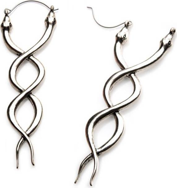 Twisted Snakes | PLUG HOOP EARRINGS at $17.95 only from Beserk