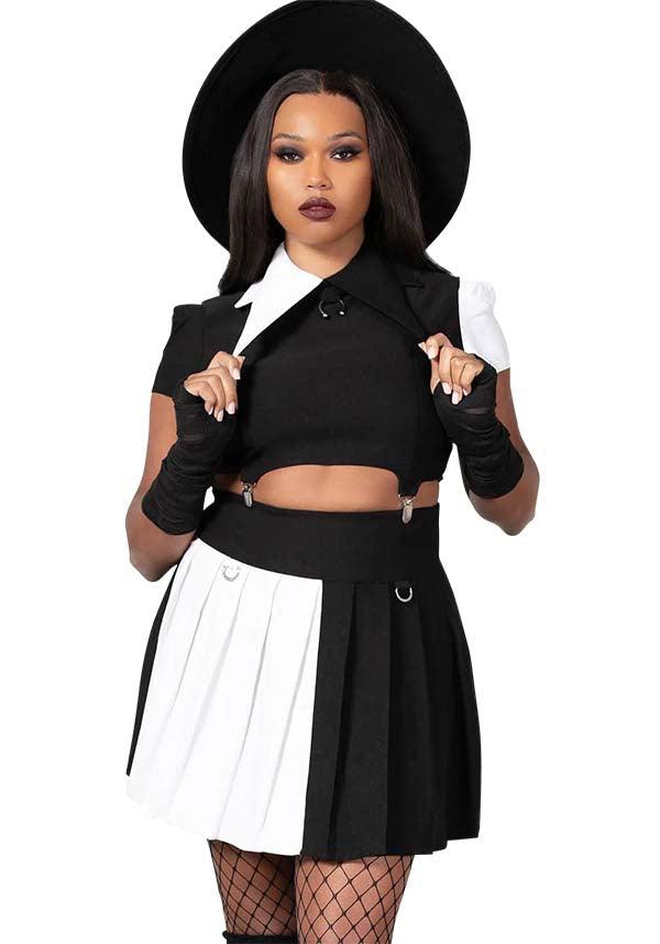 Hels Harlequin | TOP - Beserk - all, all clothing, all ladies, all ladies clothing, black and white, clickfrenzy15-2023, clothing, collared, crop top, cropped, cropped top, croptop, discountapp, feb23, fitted, fp, googleshopping, goth, gothic, kill star, killstar, killstarsaleapril, KS1069192, ladies, ladies clothing, ladies crop, ladies crop top, ladies top, ladies tops, R140223, tees and tops, top, tops, tshirts and tops, witchy, womens crop, womens crop tops, womens top