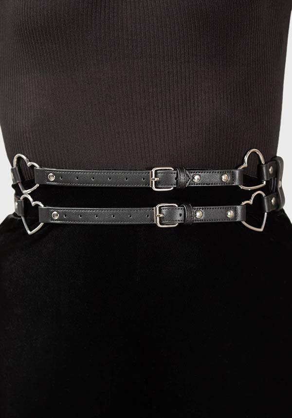 Irene | BELT - Beserk - accessories, all, apr23, belt, belts, belts and buckles, black, buckles, discountapp, fp, googleshopping, goth, gothic, gothic accessories, heart, heart shape, hearts, kill star, killstar, KS1092702, labelvegan, ladies accessories, plus size, R130423, vegan, waist belt