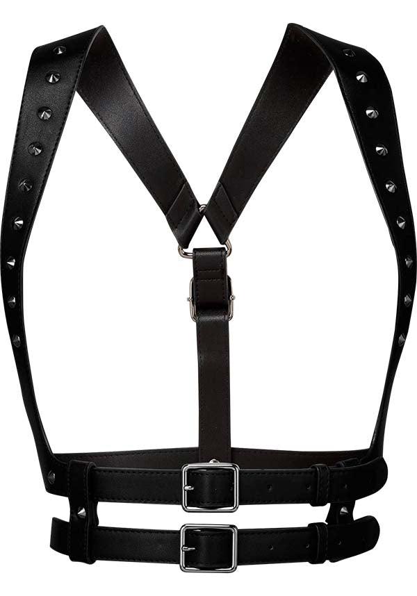 Ivy | HARNESS - Beserk - accessories, adjustable strap, all, apr23, body harness, discountapp, edgy, festival, fetish, fp, garters and harnesses, googleshopping, goth, gothic, gothic accessories, grunge, harness, kill star, killstar, kinky, KS1092702, labelvegan, ladies accessories, R130423, studded, studs, vegan, women, womens