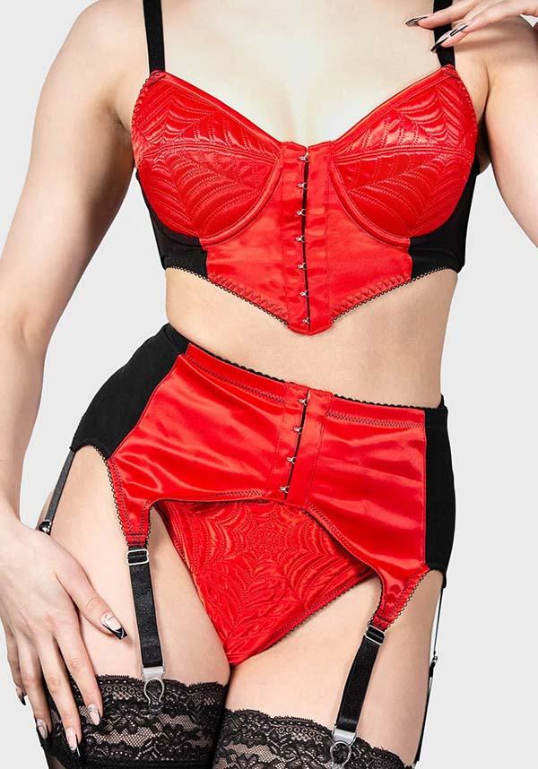 Scarlet Webutant Bullet | BRA - Beserk - all, all ladies, all ladies clothing, bra, bralet, bralette, clickfrenzy15-2023, discountapp, fp, googleshopping, goth, gothic, harness bra, kink, kinky, KS1085477, ladies, ladies clothing, ladies top, ladies underwear, lingerie, mar23, pinup, plus, plus size, R260323, red, red and black, retro, rockabilly, sexy, spider web, spiderweb, spiderwebs, valentine, valentines, valentines day, valentines gifts