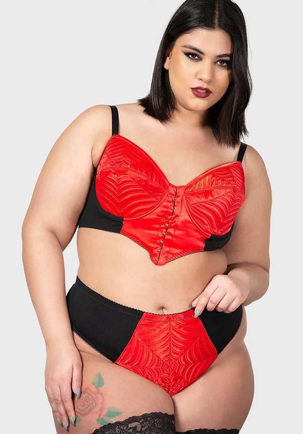 Scarlet Webutant Bullet | BRA - Beserk - all, all ladies, all ladies clothing, bra, bralet, bralette, clickfrenzy15-2023, discountapp, fp, googleshopping, goth, gothic, harness bra, kink, kinky, KS1085477, ladies, ladies clothing, ladies top, ladies underwear, lingerie, mar23, pinup, plus, plus size, R260323, red, red and black, retro, rockabilly, sexy, spider web, spiderweb, spiderwebs, valentine, valentines, valentines day, valentines gifts