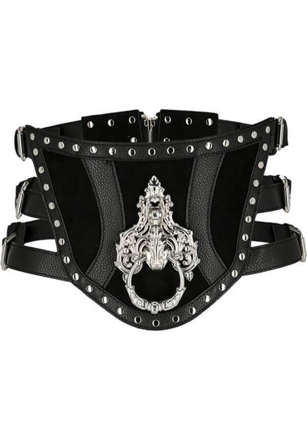 Antique Knocker | WAIST BELT* - Beserk - accessories, all, apr23, belt, belts, belts and buckles, black, clickfrenzy15-2023, discountapp, door knocker, eofy2023, eofy2023mon26-25, googleshopping, goth, gothic, gothic accessories, labelvegan, ladies accessories, medieval, ornate, R020423, renaissance, restyle, RS218094, sale, silver, vegan, waist belt