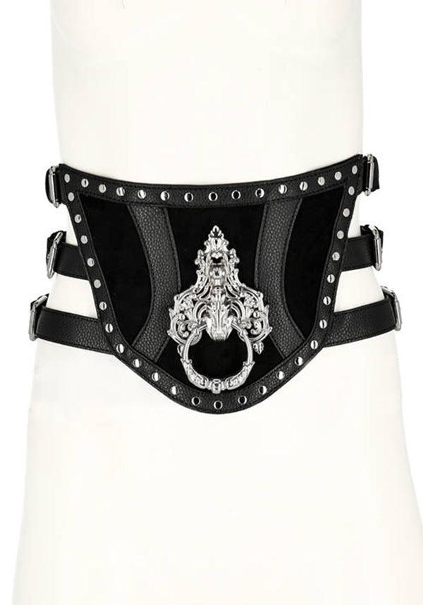 Antique Knocker | WAIST BELT* - Beserk - accessories, all, apr23, belt, belts, belts and buckles, black, clickfrenzy15-2023, discountapp, door knocker, eofy2023, eofy2023mon26-25, googleshopping, goth, gothic, gothic accessories, labelvegan, ladies accessories, medieval, ornate, R020423, renaissance, restyle, RS218094, sale, silver, vegan, waist belt