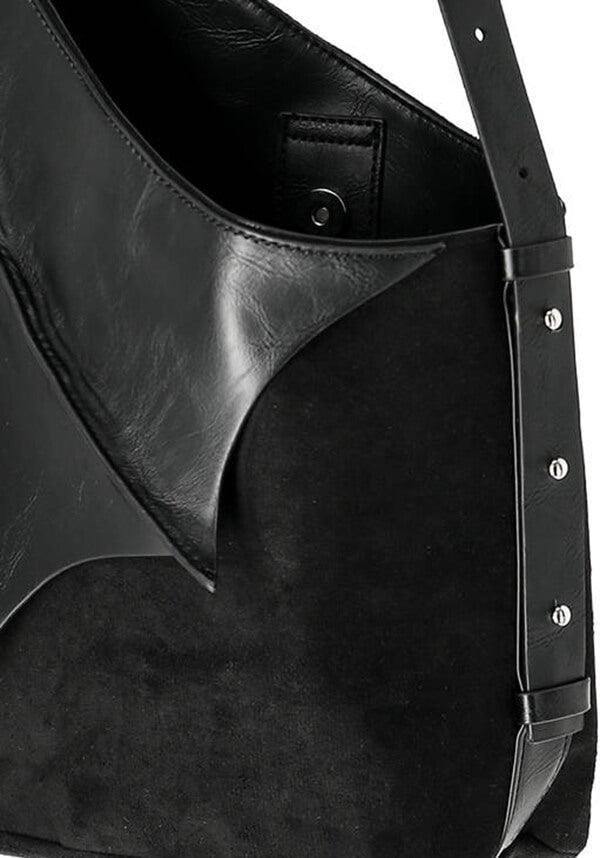 Winged | HOBO BAG - Beserk - accessories, all, all ladies, apr23, bag, bags, bat wing, bat wings, batwing, batwings, black, clickfrenzy15-2023, discountapp, fp, googleshopping, goth, gothic, gothic accessories, gothic bag, hand bag, handbag, handbags, handbags and purses, labelvegan, ladies, ladies accessories, mens accessories, R020423, RS218094, suede, vegan