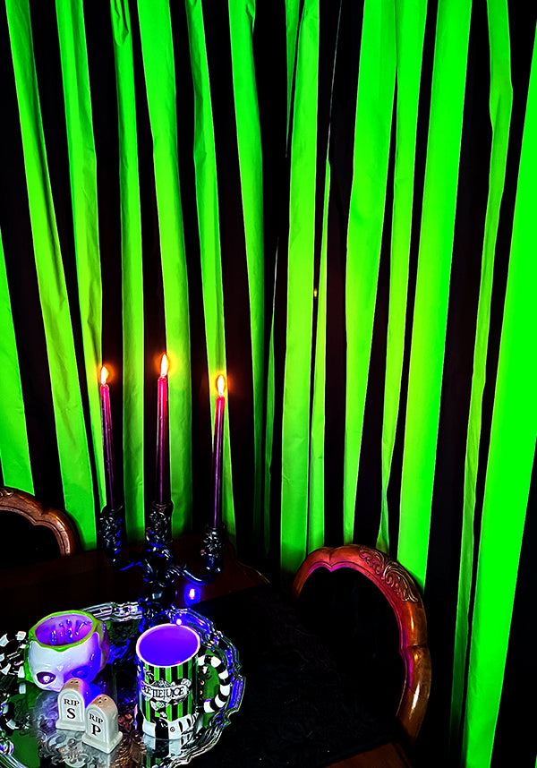 Ectoplasm [Green/Black] [Eyelet] | BLACKOUT CURTAIN