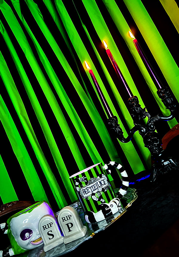 Ectoplasm [Green/Black] [Rod Pocket] | BLACKOUT CURTAIN