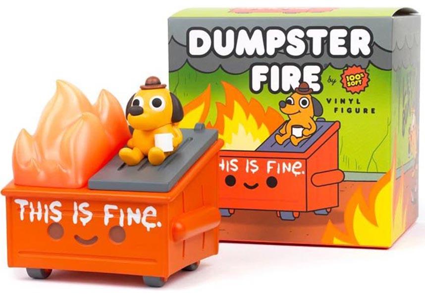 This Is Fine | DUMPSTER FIRE VINYL FIGURE - Beserk - all, christmas gift, christmas gifts, clickfrenzy15-2023, collect, collectable, collectables, DI20462-0010, disburst, discountapp, dog, fp, funny, gift, gift idea, gift ideas, gifts, mens gift, mens gifts, pop culture, pop culture collectables, R210921, red, sep21, toy, toys, vinyl, vinyl figure, vinyl figures, vinyl figurine, vinyl figurines, vinyl toy, vinyl toys
