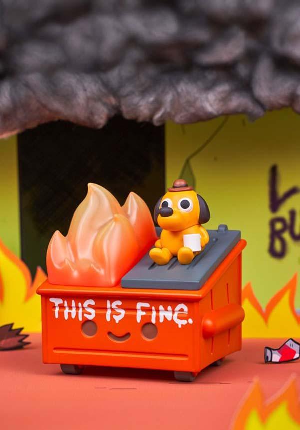 This Is Fine | DUMPSTER FIRE VINYL FIGURE - Beserk - all, christmas gift, christmas gifts, clickfrenzy15-2023, collect, collectable, collectables, DI20462-0010, disburst, discountapp, dog, fp, funny, gift, gift idea, gift ideas, gifts, mens gift, mens gifts, pop culture, pop culture collectables, R210921, red, sep21, toy, toys, vinyl, vinyl figure, vinyl figures, vinyl figurine, vinyl figurines, vinyl toy, vinyl toys