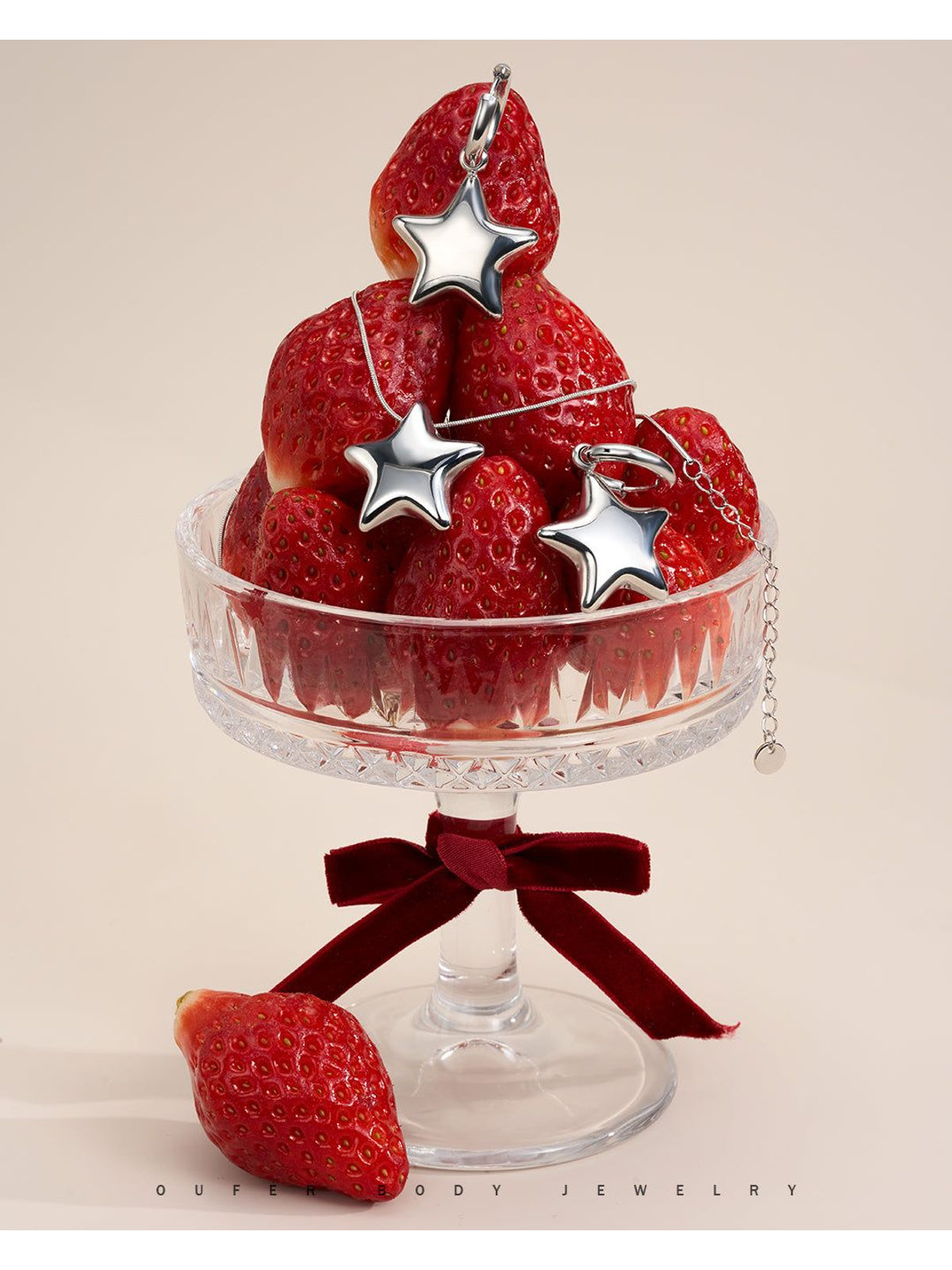 Bubble Star Water Safe Stainless Steel Hoop Earrings | EARRING