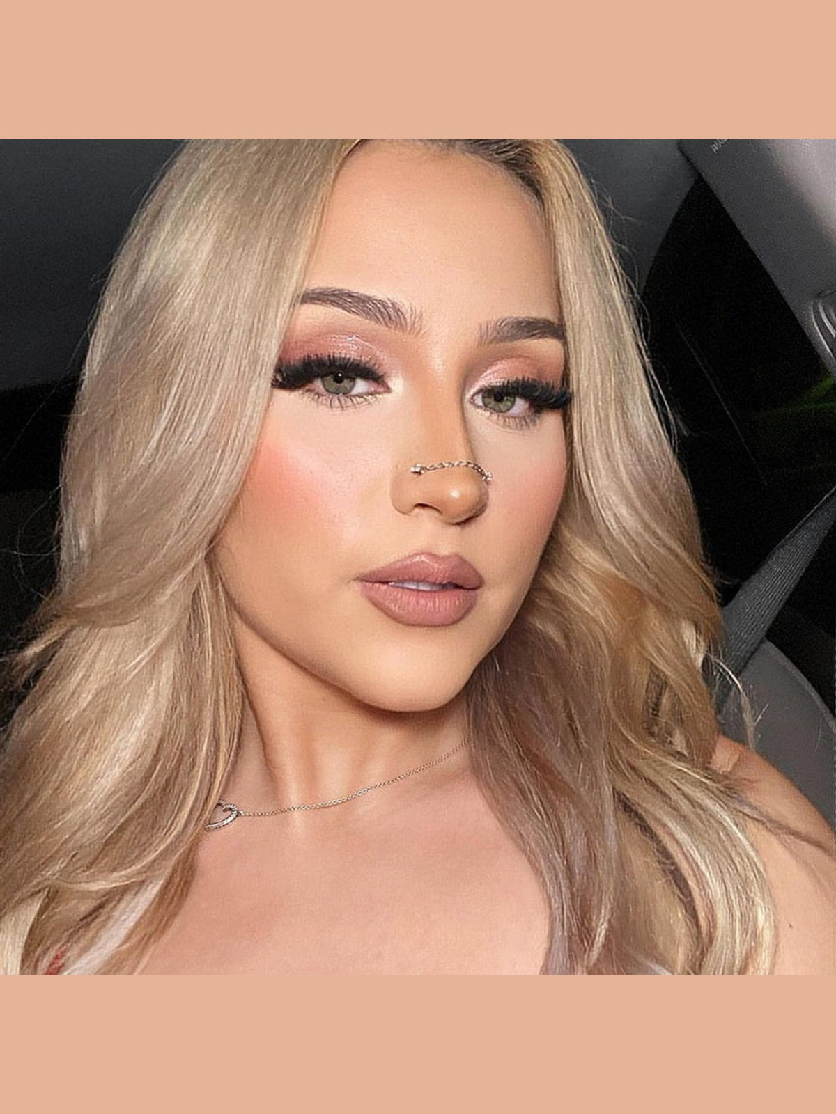 L-shaped Cz Nose Stud Chain | NOSE RING