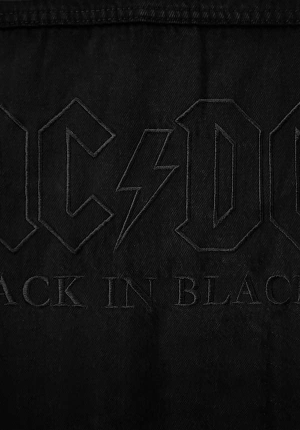 AC/DC | Back In Black [Black Tar] DENIM JACKET [PREORDER]