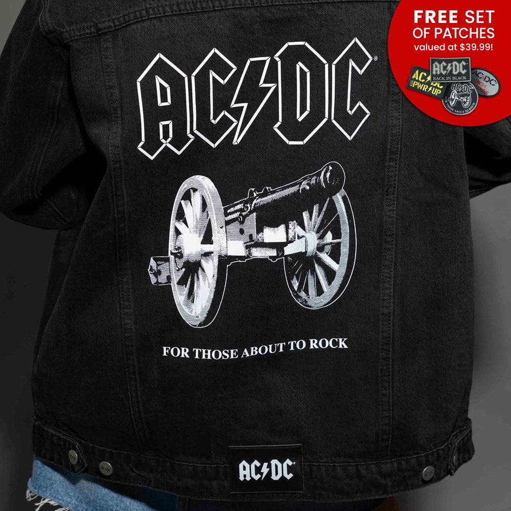 AC/DC | About To Rock [Black Wash] DENIM JACKET [PREORDER]