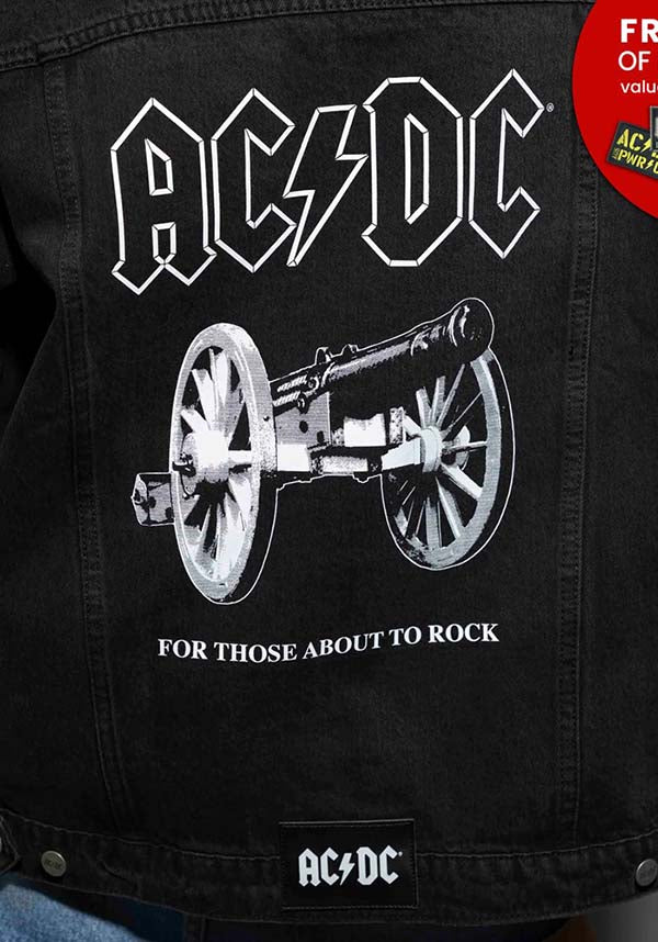 AC/DC | About To Rock [Black Wash] DENIM JACKET [PREORDER]