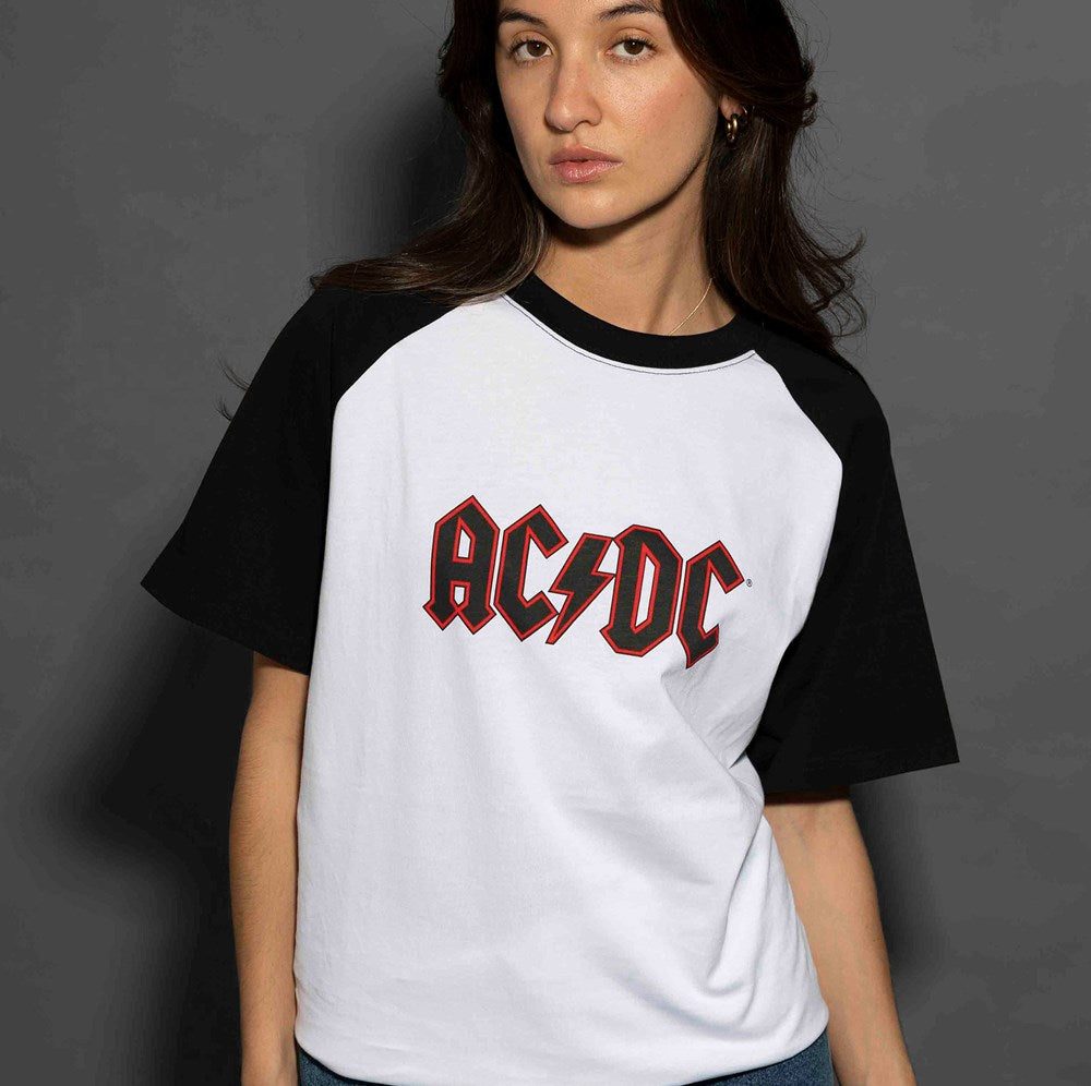 AC/DC | Logo [White/Black] RAGLAN T-SHIRT [PREORDER]