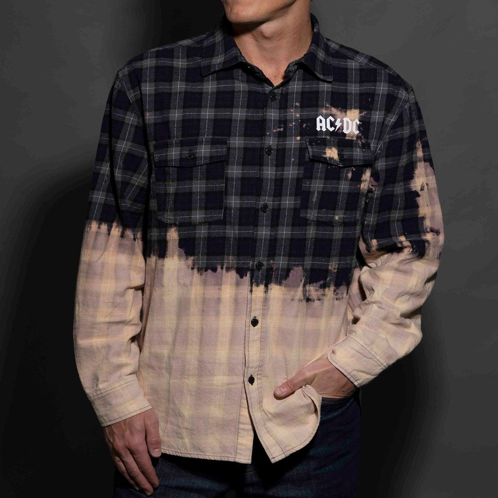 AC/DC | Let There Be Rock [Black/Charcoal] FLANNEL SHIRT [PREORDER]