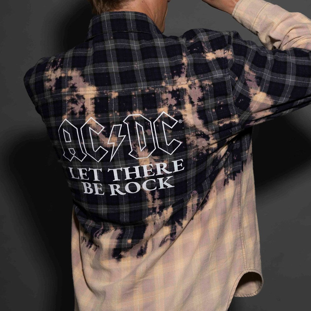AC/DC | Let There Be Rock [Black/Charcoal] FLANNEL SHIRT [PREORDER]
