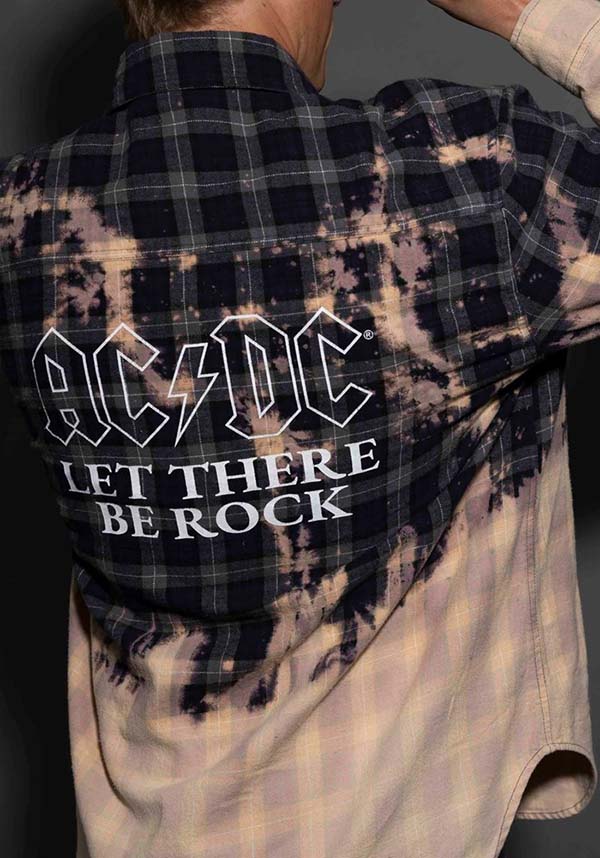 AC/DC | Let There Be Rock [Black/Charcoal] FLANNEL SHIRT [PREORDER]