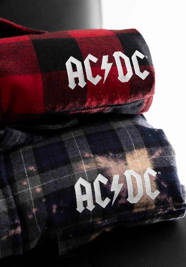 AC/DC | Let There Be Rock [Black/Charcoal] FLANNEL SHIRT [PREORDER]