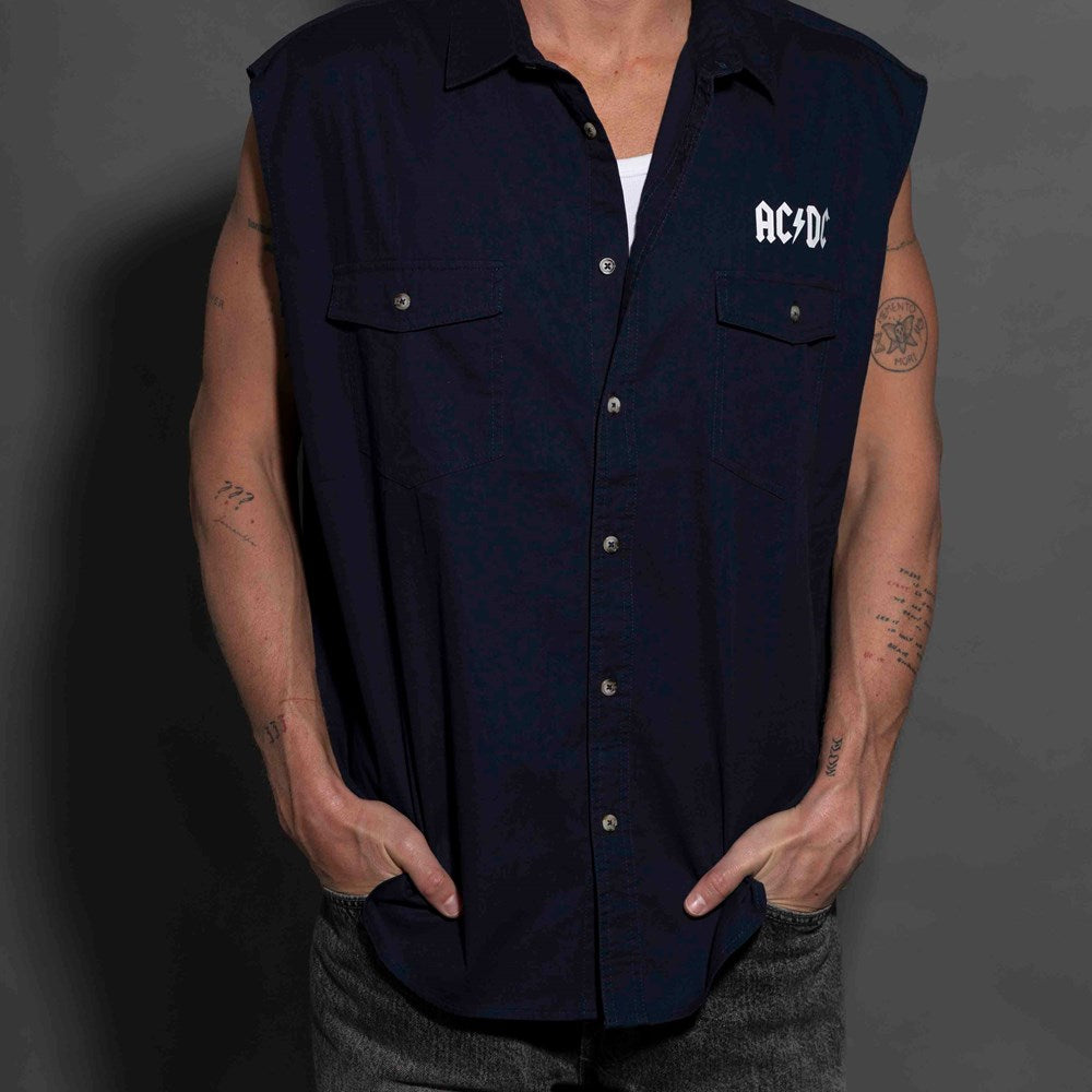 AC/DC | Est 1979 [Navy] SLEEVELESS WORKSHIRT [PREORDER]