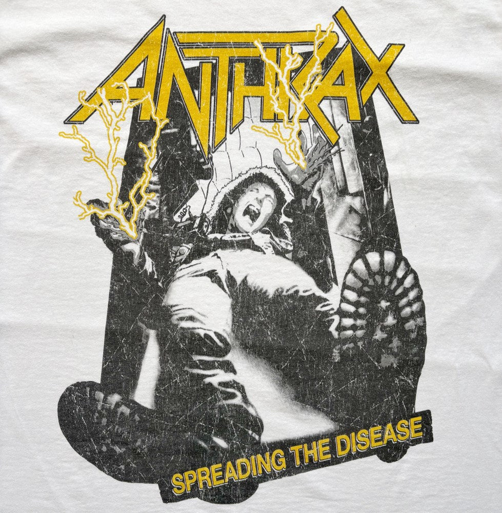 Anthrax | Spreading the Disease Distressed [White]T-SHIRT [PREORDER]