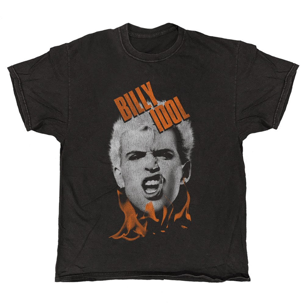 Billy Idol | Flaming Snarl T-SHIRT [PREORDER]