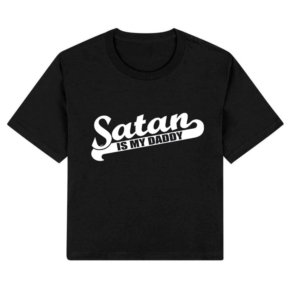 Blackcraft | Satan Is My Daddy CROP TOP [PREORDER]